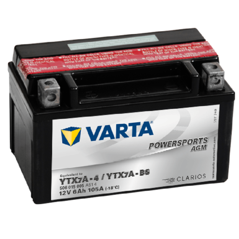 VARTA MOTO 6 AH 12V YTX 7 FA
