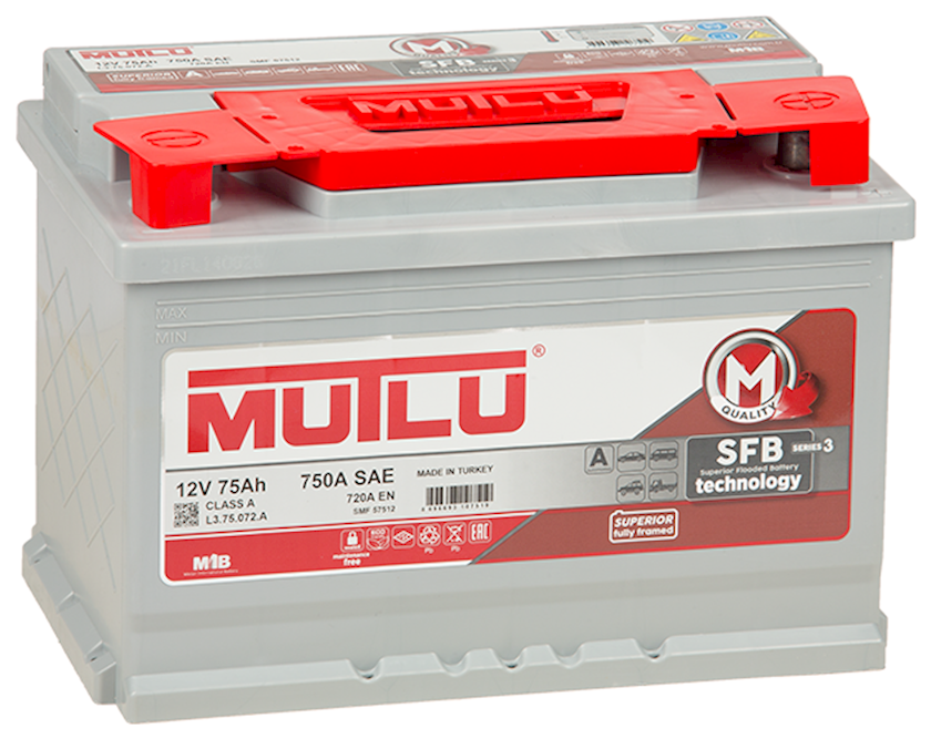 MUTLU 75 AH L3.75.072.B 12 V