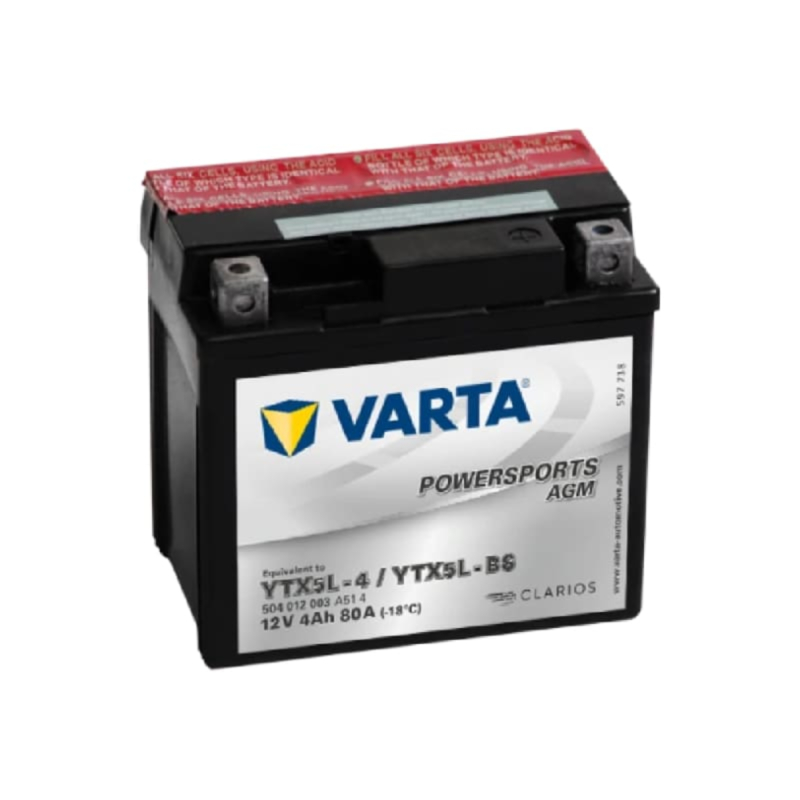 VARTA MOTO AGM 4 AH YTX 5L BS