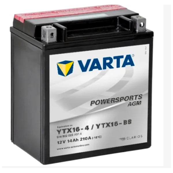 VARTA MOTO AGM 14 AH YTX16 BS